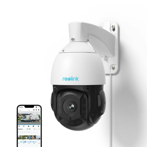 Caméra de surveillance connectée Reolink Reolink 8MP Caméra Surveillance Extérieure PoE, Suivi Auto, 360° Pan & 90° Tilt, Zoom Optique 16X, Vision Nocturne IR 80m, Détection Intelligente, Audio Bidirectionnel, IP66