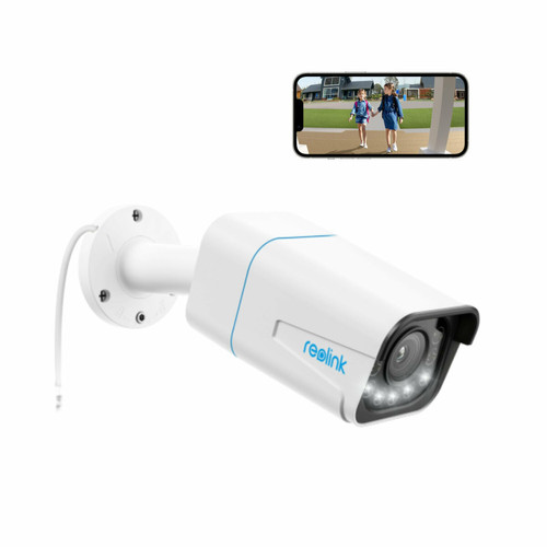Reolink - Reolink 4K Caméra Surveillance Extérieure PoE, Zoom 5X, Vision Nocturne en Couleur, Audio Bidirectionnel, Détection de Personne/Véhicule, Alerte de Mouvement, Time-Lapse Reolink  - Caméra de surveillance connectée