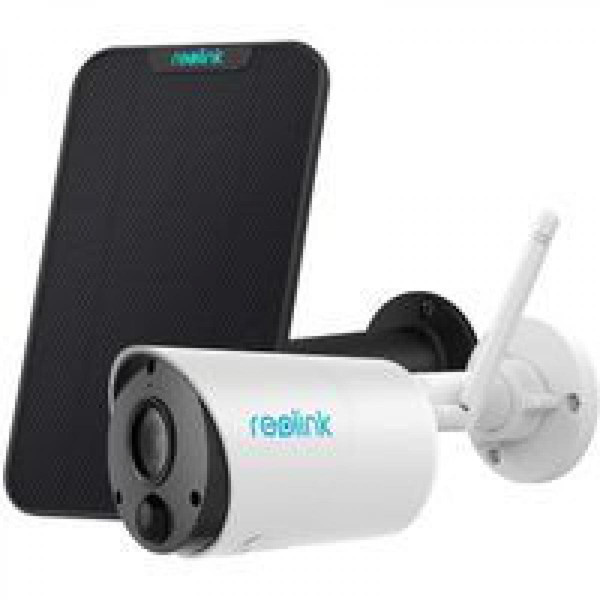 Caméra de surveillance connectée Reolink Argus Eco avec Panneau Solaire - Caméra Solaire Extérieur sur Batterie WiFi sans Fil 1080P Audio Bidirectionnel
