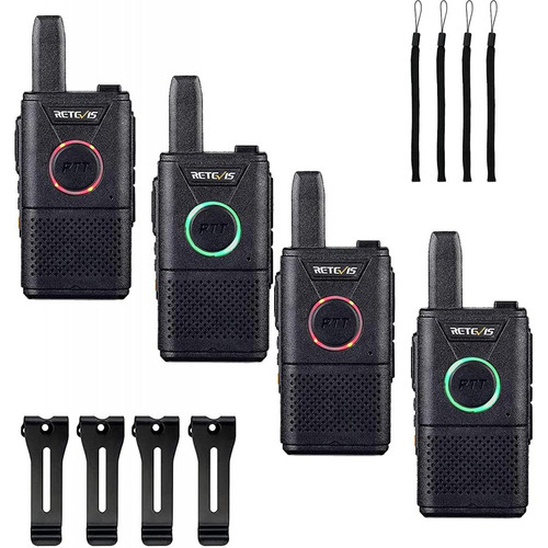 Retevis - 4 talkie walkie professionnels longue portée pour Camping Familial, Affaires noir - Talkie Walkie