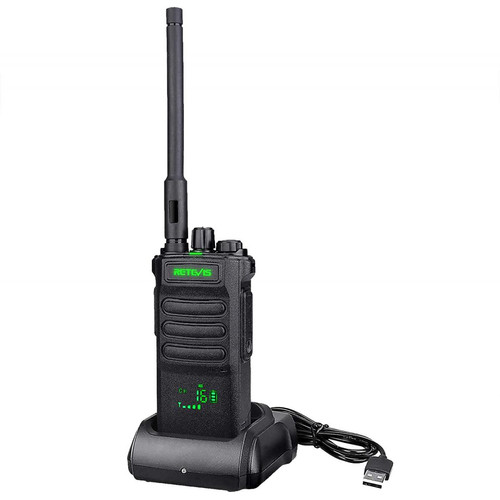 Retevis - talkie walkie longue portée avec batterie 2600mAh noir - Talkie Walkie Pack reprise