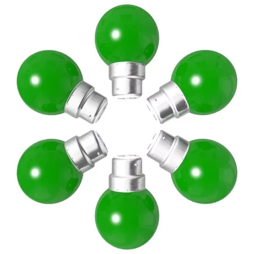 Revenergie - Lot de 6 ampoules vertes B22 Incassables avec culot en fer Revenergie  - Ampoules