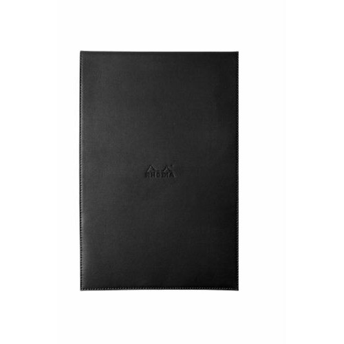 Rhodia - Rhodia ePure Porte-Bloc en simili cuir Noir avec Porte-crayon et Bloc N° 19 quadrillé 5 x 5 Rhodia  - Accessoires Bureau
