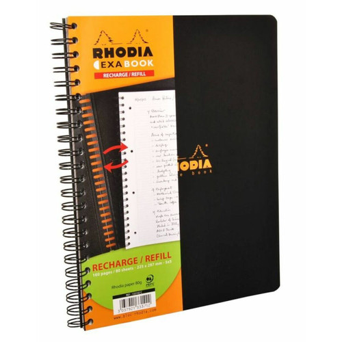 Rhodia - Rhodia 133576C Recharge A5 pour Exabook 160 pages Ligne Rhodia  - Rhodia