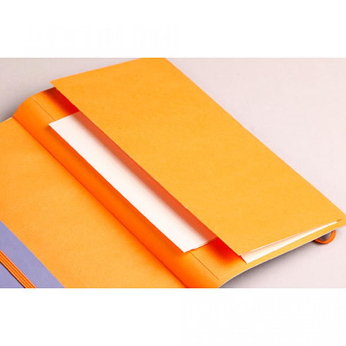 Rhodia Cahier broché Rhodiarama A4+ 29,8 x 22,5 cm - blanc ligné 160 pages orange