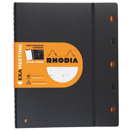 Rhodia - Cahiers Rhodiactive Exameeting rechargeables A5+ blanc ligné 16 x 21 cm - 160 pages - Accessoires Bureau