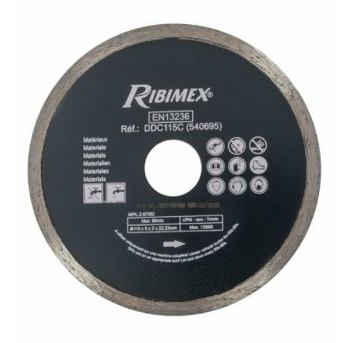 Ribimex - Disque diamanté continu ø 115 mm Ribimex  - Outillage Professionnel Outillage électroportatif