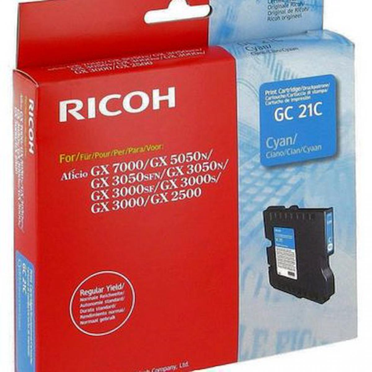 Ricoh Cartouche imprimante encre gel cyan Ricoh GC-21C