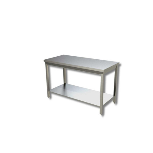 RISTOPRO - Table centrale avec etagere - Ristopro - Inox AISI430 1400x700x850mm RISTOPRO  - Tables à manger