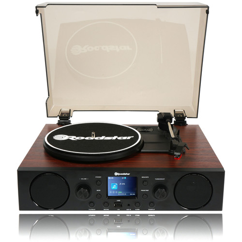 Platine Roadstar Système de Musique Hi Fi Platine Vinyle, Radio FM/ DAB+/ RDS, Bluetooth, USB/SD, , Bois/ Noir, Roadstar, TTR-8850ED+BT