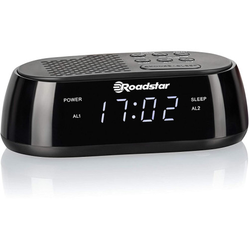 Roadstar - Radio-réveil avec écran LED et Port USB, 20 Stations mémorisées, Tuner Radio Noir Roadstar  - Roadstar