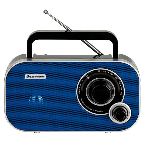 Roadstar - Radio FM Portable Analogique, sur Secteur / à Piles, Petite petit et Léger, , Bleu, Roadstar, TRA-2235BL - Radio