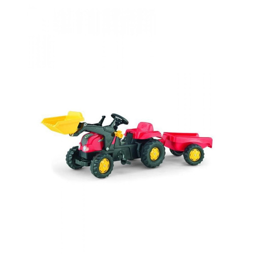 Rolly Toys - ROLLY TOYS Tracteur a pédales enfant et remorque Rolly Kid X rouge Rolly Toys  - Véhicule à pédales