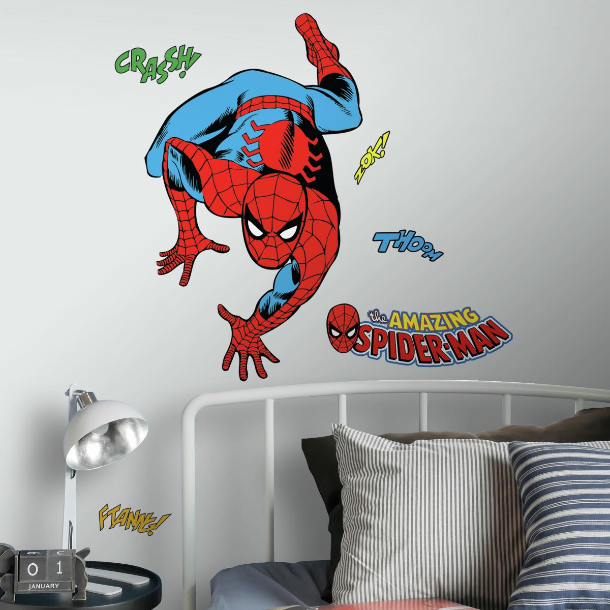 Décoration chambre enfant Roommates Stickers Géant Spiderman Comics Marvel