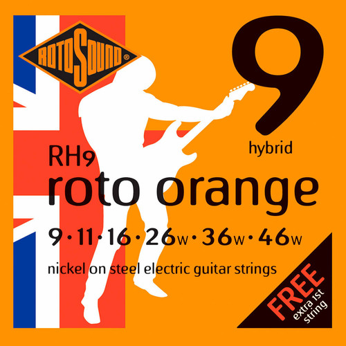 Rotosound - RH9 Roto Orange Nickel Hybrid 9/46 Rotosound Rotosound  - Instruments de musique