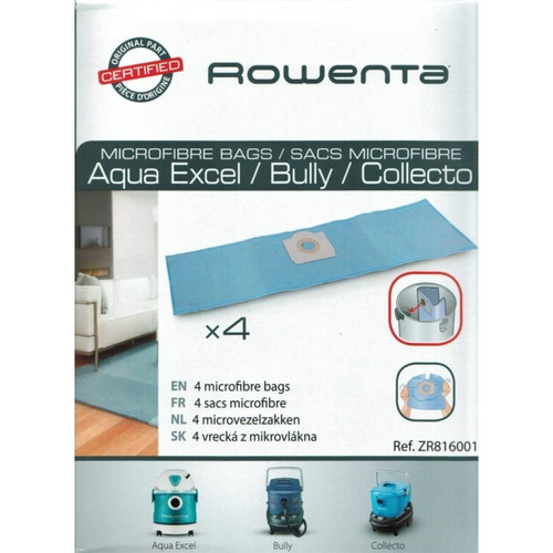 Rowenta - Sacs microfibre (x4) pour aspirateur gamme aqua excel, bully & collecto rowenta Rowenta  - Sacs aspirateur Rowenta