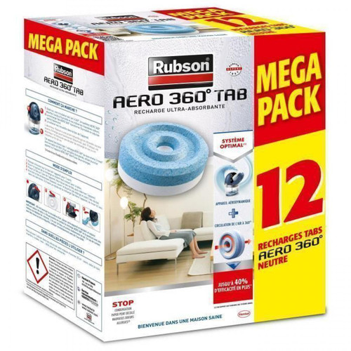 Rubson - RUBSON PROMO MEGA PACK Lot de 12 recharge Aero 360 Neutre - Purificateur d'air