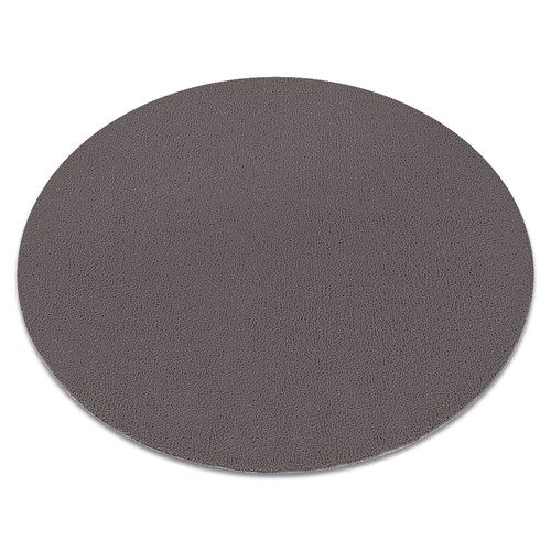 RUGSX - Tapis de lavage moderne LINDO cercle gris, antidérapant, shaggy cercle 80 cm RUGSX  - Décoration