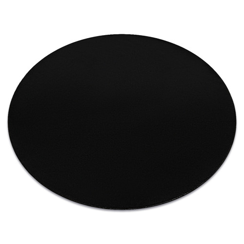 RUGSX - Tapis de lavage moderne LINDO cercle noir, antidérapant, shaggy cercle 60 cm RUGSX  - Tapis shaggy Tapis