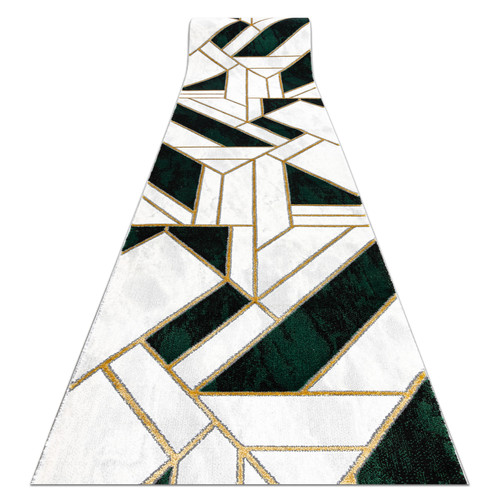 RUGSX - Tapis de couloir EMERALD exclusif 1015 glamour, élégant marbre, géométrique bouteille verte   or 120 cm 120x790 cm RUGSX  - Maison