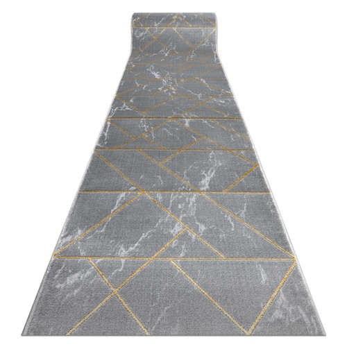 RUGSX - Tapis de couloir EMERALD exclusif 1012 glamour, élégant marbre, géométrique gris   or 80 cm 80x360 cm RUGSX  - Décoration
