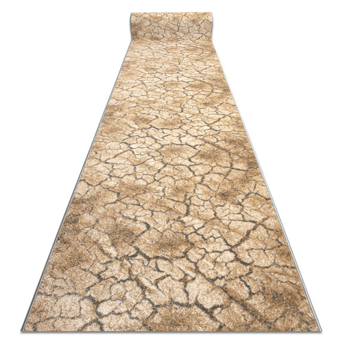 RUGSX - Tapis de couloir KARMEL Terra sol fissuré caramel gris 70 cm 70x680 cm RUGSX  - Décoration