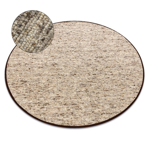 RUGSX - Tapis NEPAL 2100 cercle sand, beige - laine, double face, naturel cercle 100 cm RUGSX  - Tapis