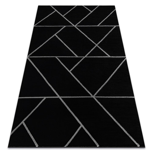RUGSX - Tapis EMERALD exclusif 7543 glamour, élégant géométrique noir   argent  140x190 cm RUGSX  - Décoration