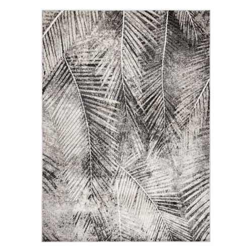 RUGSX Tapis MATEO 8035 944 Moderne feuilles de palmier - structurel gris   beige  120x170 cm