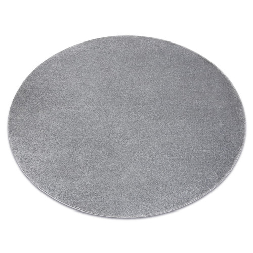 RUGSX - Tapis SOFTY cercle plaine couleur unie gris cercle 120 cm RUGSX  - Décoration