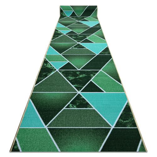RUGSX - Triangles de couloir TRÓJKĄTY antidérapants, vert gomme 80cm 80x490 cm RUGSX  - Maison