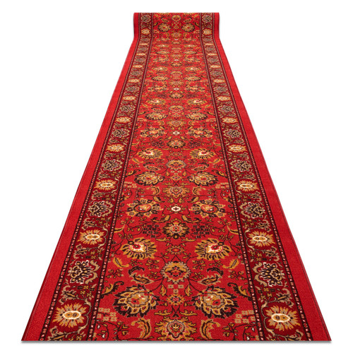 RUGSX - Triangles de couloir TRADYCJA traditionnel antidérapants Rouge gomme 57cm 57x650 cm RUGSX  - Tapis
