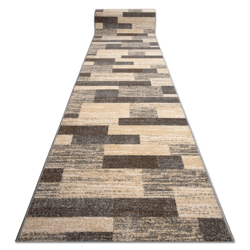 RUGSX - Tapis de couloir KARMEL Deski planches caramel gris 100cm 100x150 cm RUGSX  - Décoration
