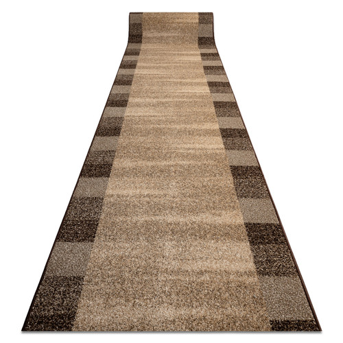 RUGSX - Tapis de couloir KARMEL Etna cadre, sable noix 70cm 70x100 cm RUGSX  - Cadre 70x100