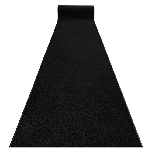 RUGSX - Tapis de couloir KARMEL plaine, une couleur noir 140 cm 140x200 cm RUGSX  - Tapis