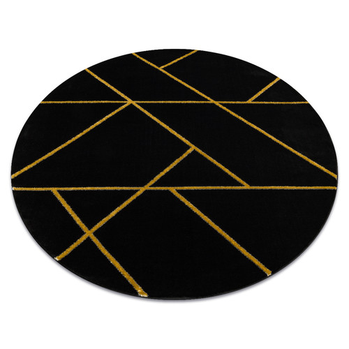 RUGSX - Tapis EMERALD exclusif 1012 cercle - glamour, élégant marbre, géométrique noir   or cercle 200 cm RUGSX  - Décoration