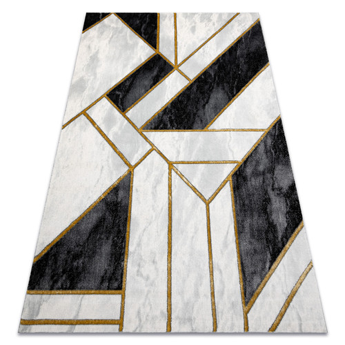 RUGSX - Tapis EMERALD exclusif 1015 glamour, élégant marbre, géométrique noir   or 160x220 cm RUGSX  - Décoration
