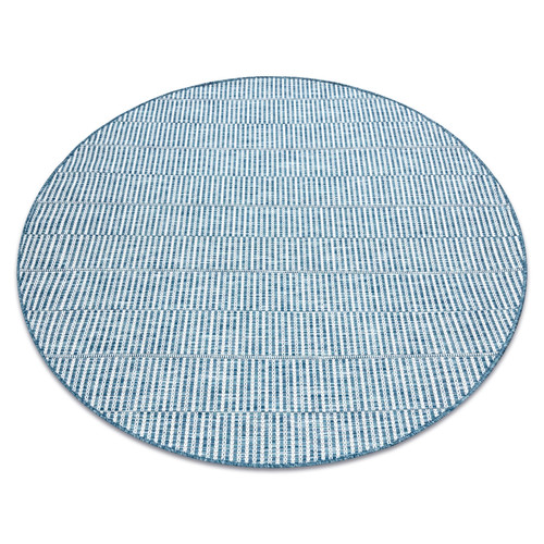 RUGSX - Tapis EN CORDE SIZAL LOFT 21198 BOHO cercle ivoire argentin bleu cercle 120 cm RUGSX  - Décoration