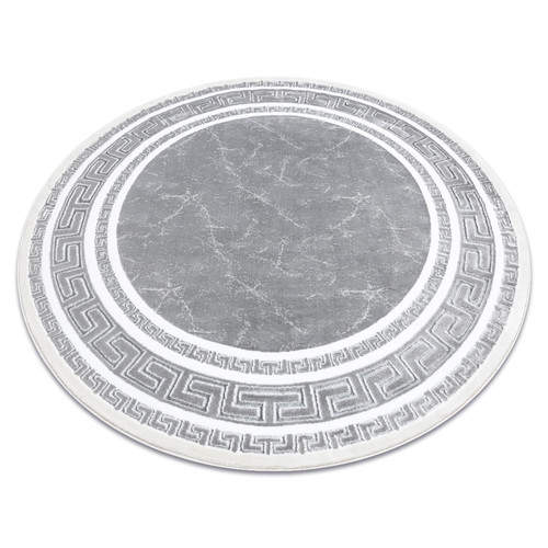 RUGSX - Tapis GLOSS cercle moderne 2813 27 élégant, cadre, grec gris cercle 200 cm RUGSX  - Tapis Gris