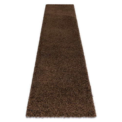 RUGSX - Tapis, le tapis de couloir SOFFI shaggy 5cm marron - pour la cuisine, l'antichambre, le couloir 70x250 cm RUGSX  - Décoration
