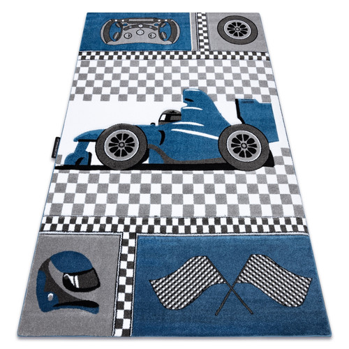 RUGSX - Tapis PETIT RACE COURSE FORMULA 1 VOITURE bleu 180x270 cm RUGSX  - Tapis voiture enfant
