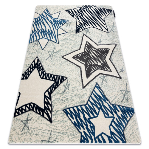 RUGSX - Tapis PETIT STARS étoiles bleu 80x150 cm RUGSX - Maison Bleu petrole