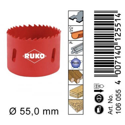 Ruko RUKO - 106055 - Scie-cloche bi-métal - 55 mm (Import Allemagne)