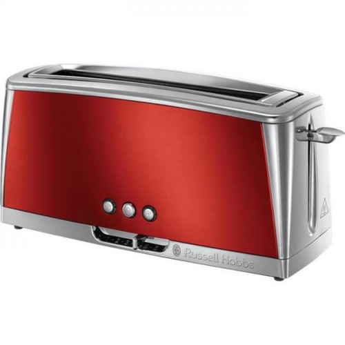 Russell Hobbs - Grille Pain - Toaster Electrique RUSSELL HOBBS 23250-56   Luna Spécial Baguette Cuisson Rapide Chauffe Viennoiserie - Rouge - Grille-pain rouge Grille-pain
