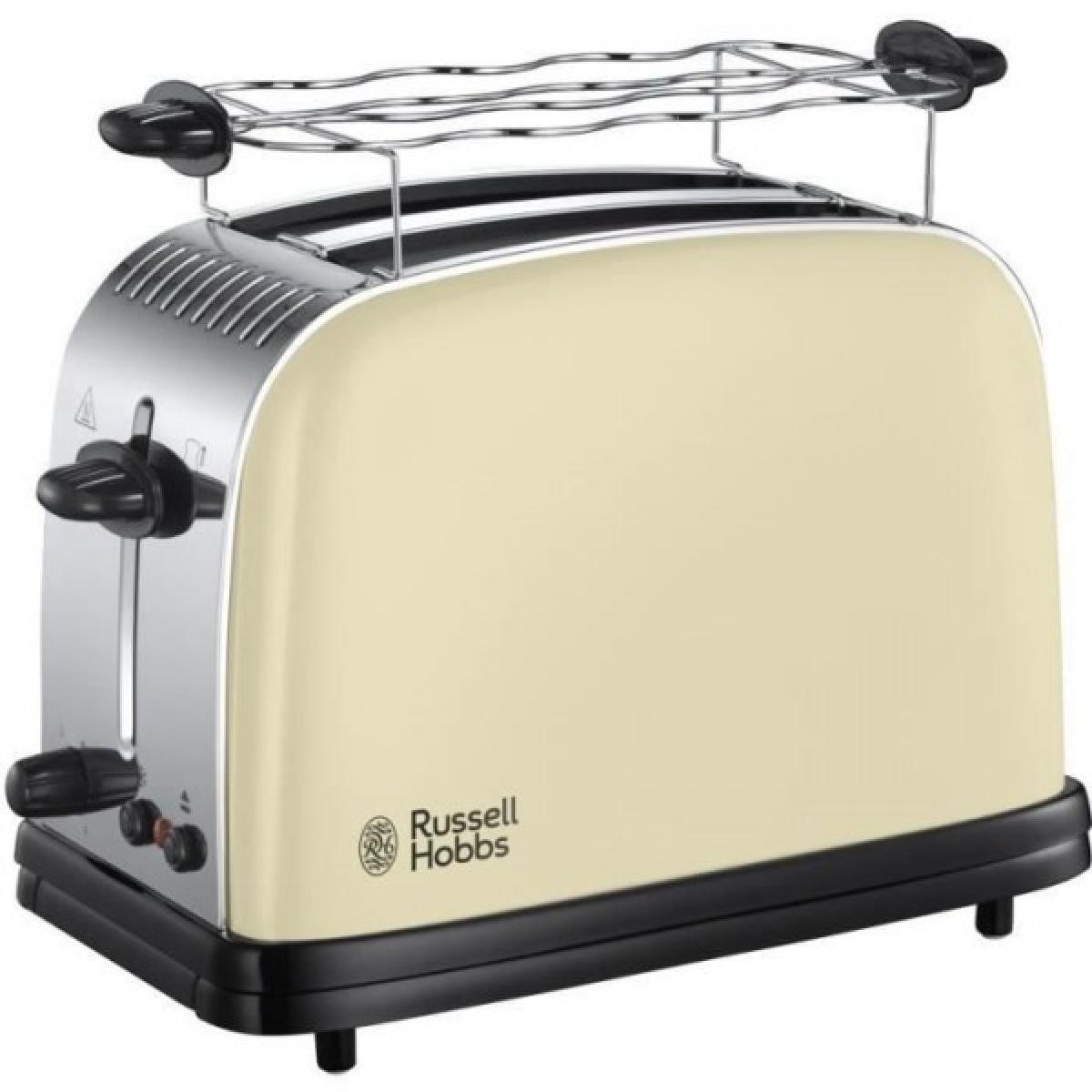 Russell Hobbs Grille Pain - Toaster Electrique RUSSELL HOBBS 23334-56   Colours Plus, Cuisson Rapide Uniforme, Contrôle Brunissage, Chauffe Vionnoiserie Inc