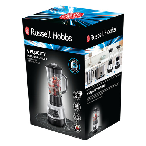 Russell Hobbs Russell Hobbs Velocity Pro 1,5 L Mélangeur de table Noir, Acier inoxydable, Transparent 1000 W