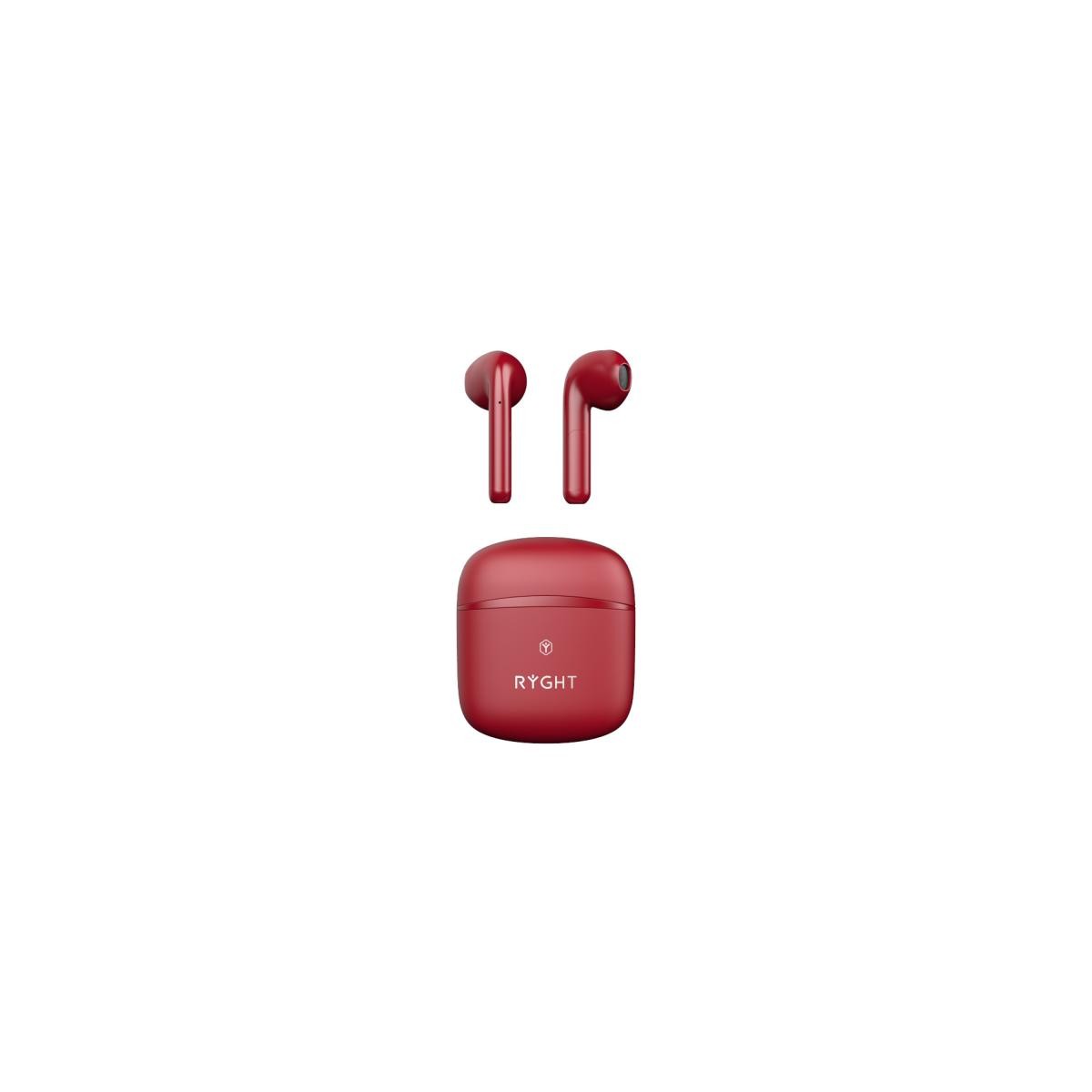 RYGHT WAYS - Ecouteurs Sans fil Bluetooth avec boitier semi-intra True Wireless Earbuds pour XIAOMI 11 Lite 5G NE (ROUGE)