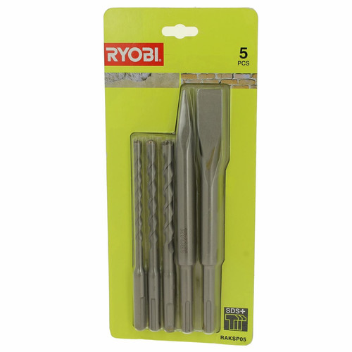 Ryobi - 3 forets + 2 burins 5132004837 pour Perforateur - Outillage électroportatif Ryobi