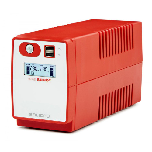Salicru - Onduleur Salicru SPS 500 SOHO+ IEC (500VA/300Watts) - Line-Interactive 4 prises IEC(C13) USB Protection surcharge - Soho