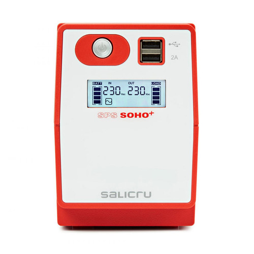 Salicru - Onduleur Salicru SPS 500 SOHO+ IEC (500VA/300Watts) - Line-Interactive 4 prises IEC(C13) USB Protection surcharge - Onduleur Line interactive
